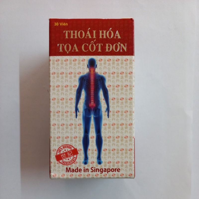 Thoái Hóa Tọa Cốt Đơn Singapore - hộp 30 viên - hổ trợ đau nhức xương khớp , đau thần kinh tọa