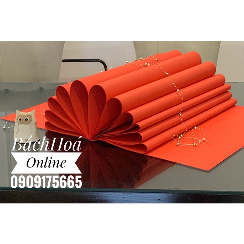 Giấy đỏ tết gấp quạt - kích thước 50x70cm