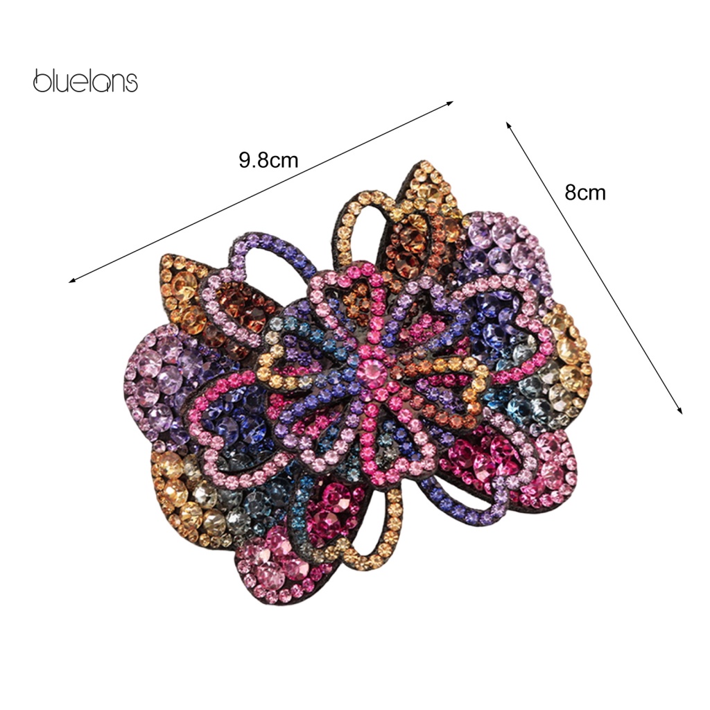 Kẹp Tóc Đuôi Ngựa Hình Hoa Đính Đá Ngọt Ngào Thanh Lịch