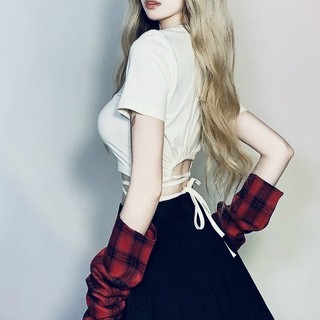 ÁO CROPTOP MÈO ĐỎ QUẤN EO BG