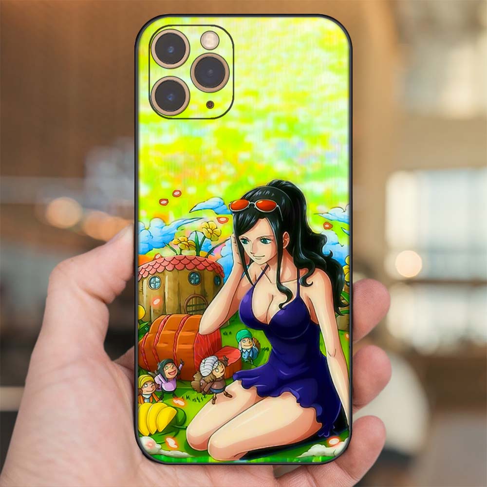 Ốp lưng iPhone 11 Pro dẻo đen cạnh vuông in hình Nico Robin One Piece Đảo Hải Tặc