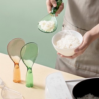 Muỗng Xới Cơm Điện Dọc Dày Dặn Không Dính 3 Màu Lựa Chọn
