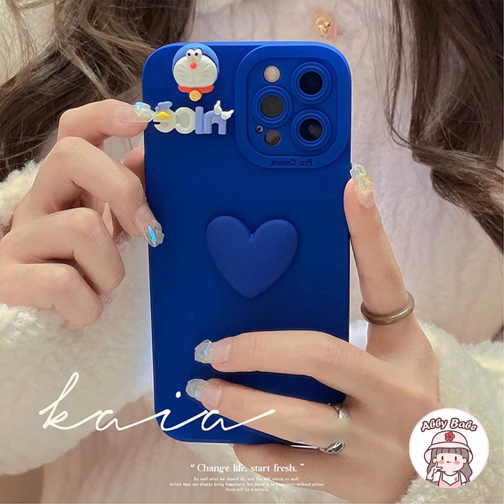 Ốp Điện Thoại TPU Mềm Chống Mồ Hôi In Hình Doraemon 3D Cho IPhone 14 Pro Max 11 7Plus 13 12 11 Pro Max X XS