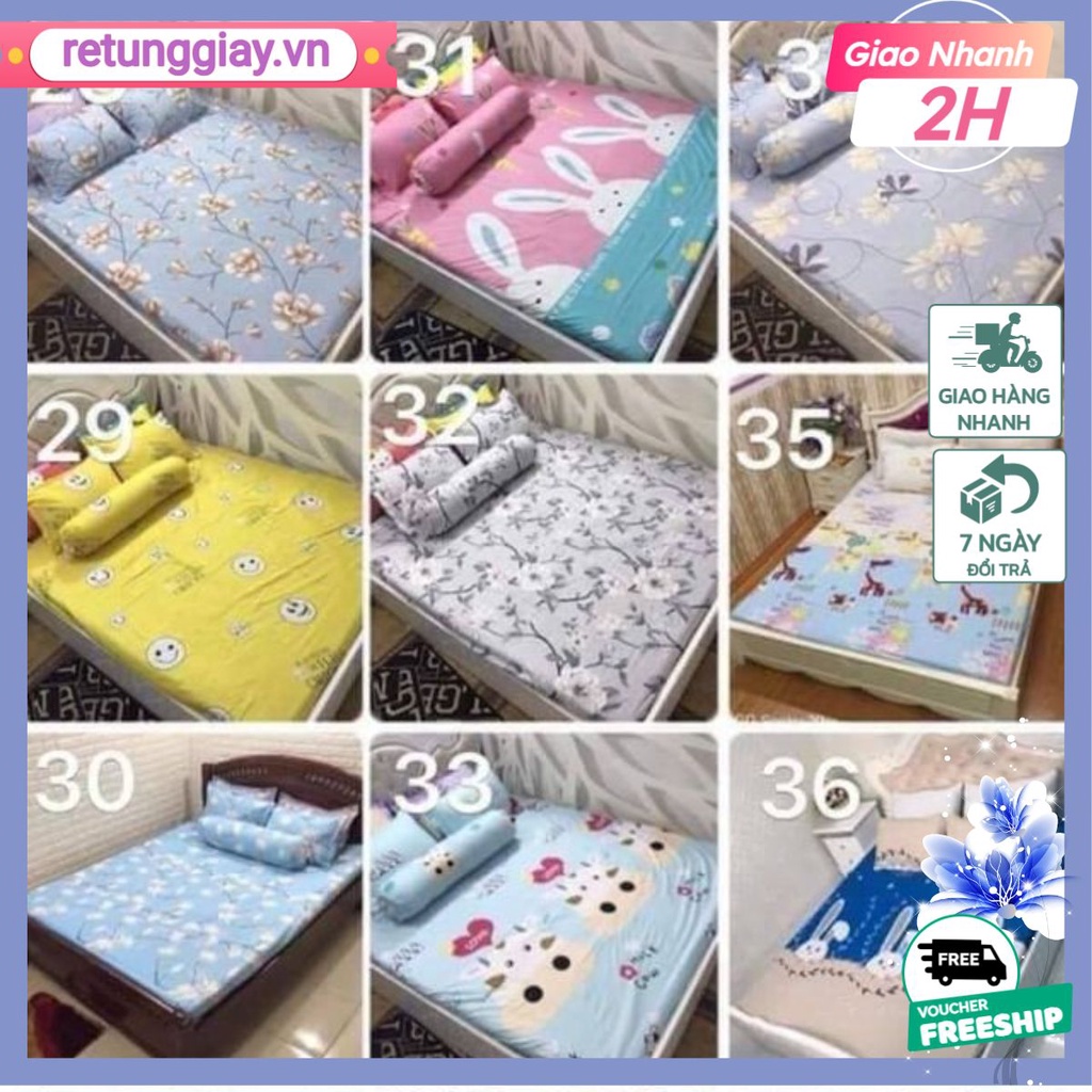 sale bộ ga gường 1M8X2M mét gồm ga gường kèm 2 vỏ gối nằm