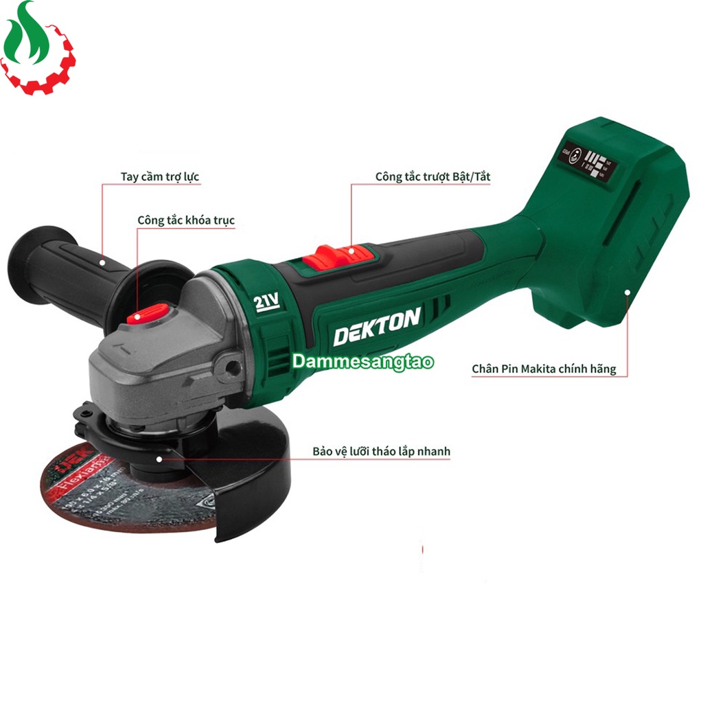 Máy mài góc pin 21V Dekton M21-AG100CP