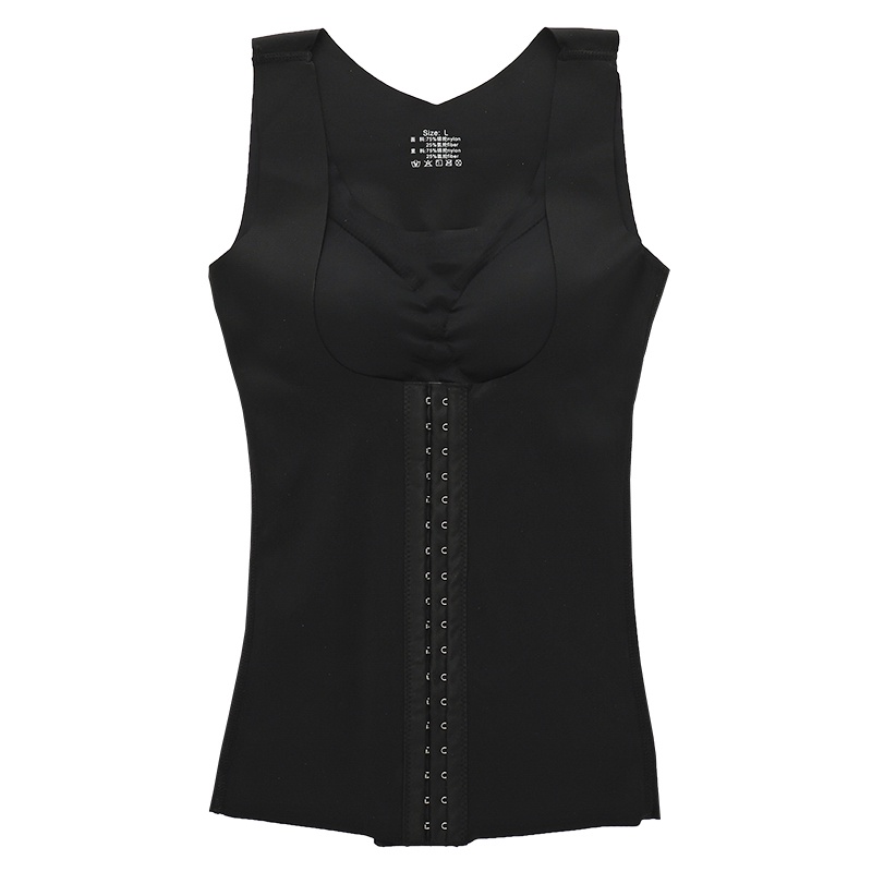 Áo Nịt Bụng 4 Hàng Nút 18 Nút Không Đường May Lưng Hẹp