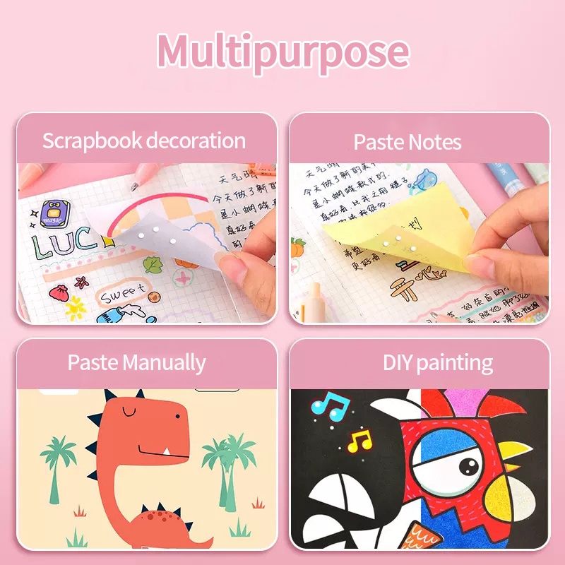 Bút Keo Dán Họa Tiết Hoạt Hình Sáng Tạo DIY