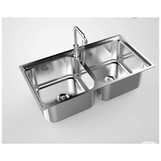 Chậu rửa bát chén 78x43x18 đã bao gồm xiphong thoát và vòi rửa nóng, lạnh.
