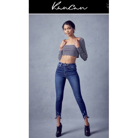(Q973) Quần jeans kiểu ống xéo màu xanh đậm xuất khẩu - Thanh lý vnxk