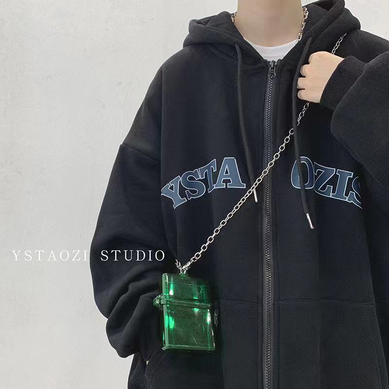 hoodie zip nam áo hoodie nam áo khoác hoodie nam hodie hoodie to hodie nam Áo Khoác Thể Thao Có Nón Phối Khóa Kéo Phong Cách Mỹ Thời Trang Xuân Thu Cho Nam Và Nữ