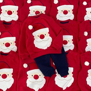 Bộ nỉ đỏ ông già noel cho bé
