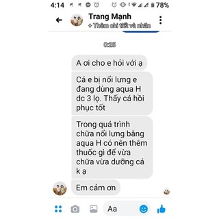 Thuốc Aqua H cho Cá Rồng