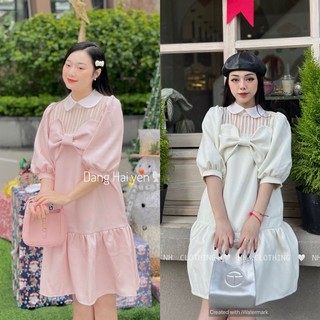 Váy dạ tacta cao cấp đuôi cá nơ ngực sang trọng