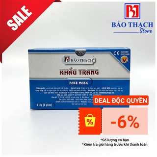 Khẩu trang Bảo Thạch 4 lớp xanh (hộp 50 cái)