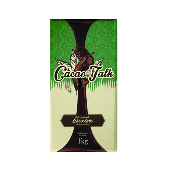 Socola Compound Đen Dạng Khối Cacao Talk 1kg - Thời tiết nóng dễ khiến socola bị mềm, quý khách cân nhắc khi mua