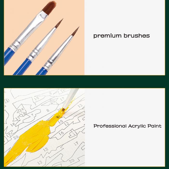 Tranh Sơn Dầu Tự Vẽ Hình Gấu Và Dâu Tây Dễ Thương Cho Bé