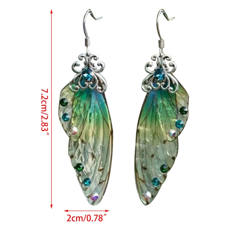 Khuyên Tai Cánh Bướm Tua Rua Nhiều Màu