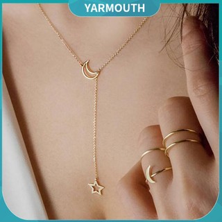 Dây Chuyền Mặt Hình Trăng Khuyết Và Ngôi Sao Đơn Giản Xinh Xắn