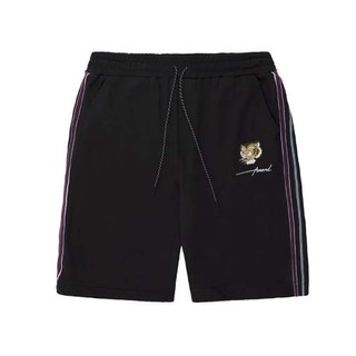 Quần Nỉ Amand Bred Stripe Tiger Short - Black