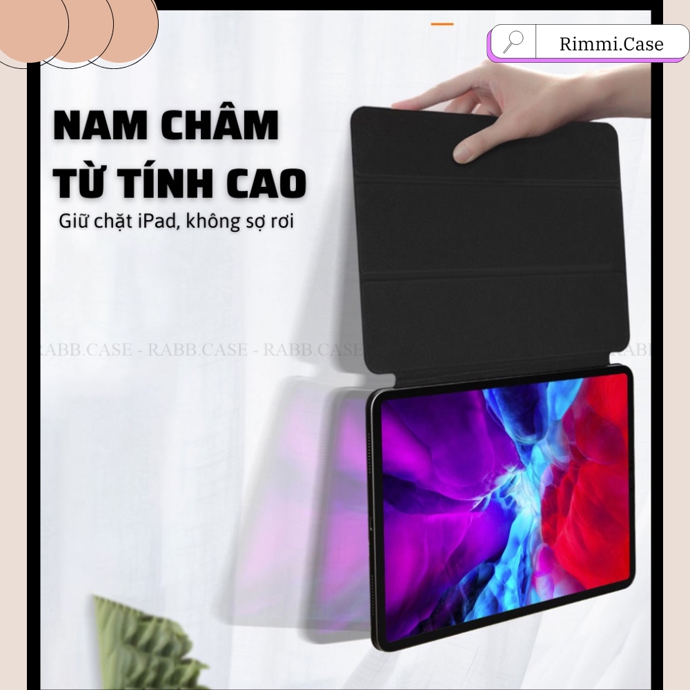 Bao da Smart Folio Magneto siêu mỏng, mặt lưng nam châm từ tính cho  Air 4/5, Pro 11&quot;, 12.9&quot;, Mini 6 (Loại có quai)