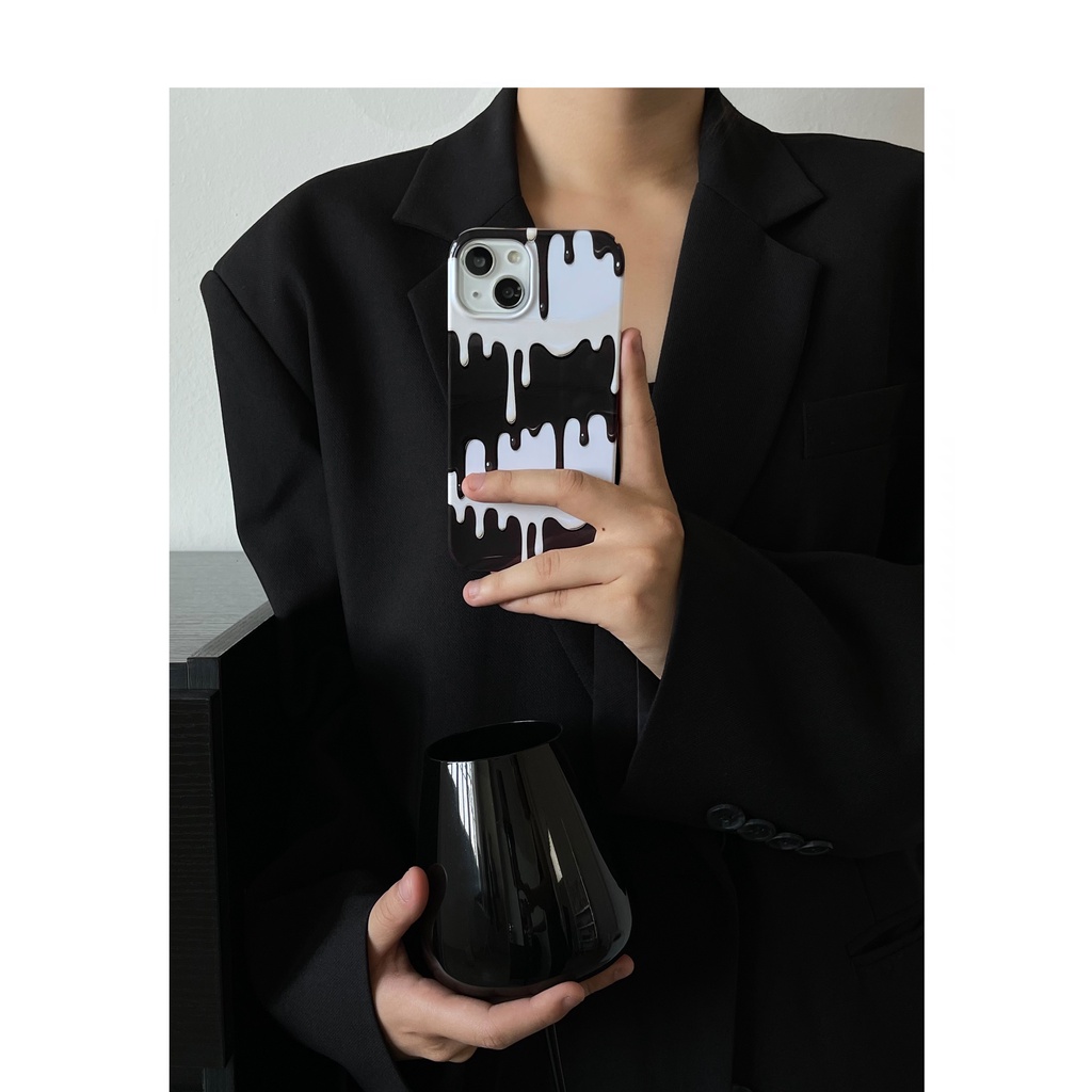 Ốp Điện Thoại TPU Màu Trắng Đen Cho iPhone 13 13pro 13prm 11 7 + 8 + Xr XS 13 12 Pro Max 14 14pro 14 + 12 14promax