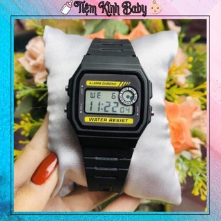 Đồng hồ điện tử unisex wr f94 dây cao su mặt nhựa - đồng hồ nam nữ thời trang