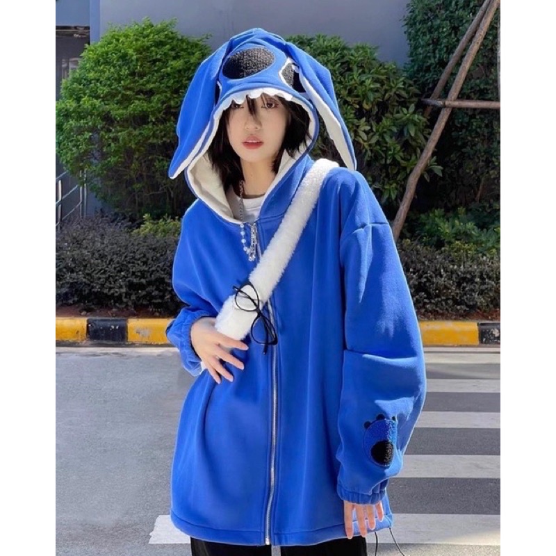 Áo hoodie tại thỏ siêu xinh