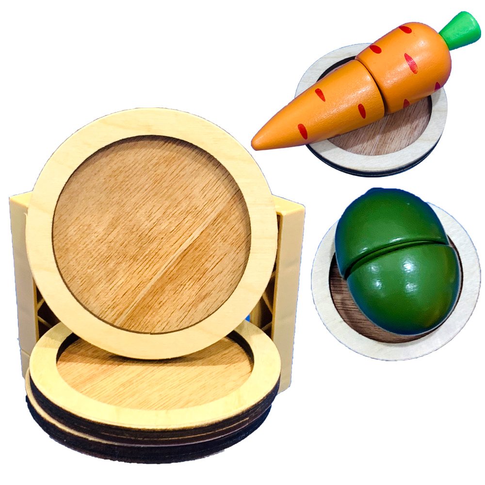 Đĩa Gỗ Đựng Hoa Quả Rau Củ Benrikids Đồ Chơi Nhà Hàng Cho Bé Tập Làm Đầu Bếp Nhí