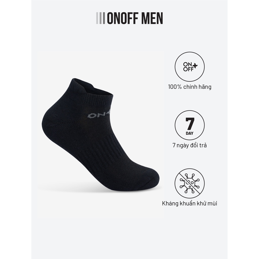 Combo 2 đôi tất nam cotton thể thao cổ ngắn kháng khuẩn - khử mùi ONOFF 18AE22A109