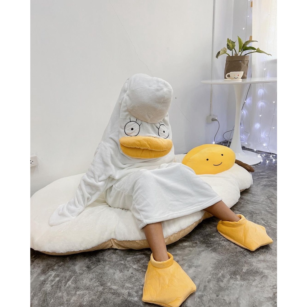Đồ ngủ vịt váy ngủ vịt đầu to mỏ vàng đáng yêu phong cách ulzzang hàn quốc