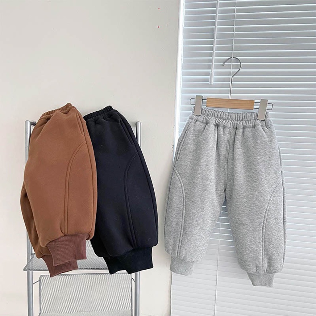 Quần Nỉ Bông Trơn Cao Cấp, Quần Thu Đông Dày Dặn Cho Bé Trai, Bé Gái Từ 7-25kg - LILA KIDS