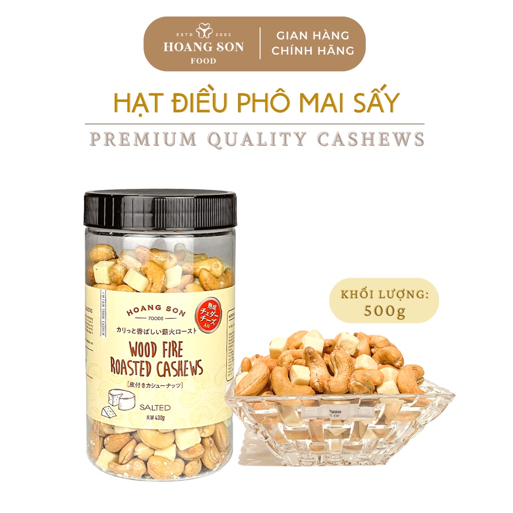 Hạt điều với phô mai sấy (500g)_Điều Bình Phước xuất khẩu_CHEESE CASHEWS SNACK MIX_Quà tết sang trọng