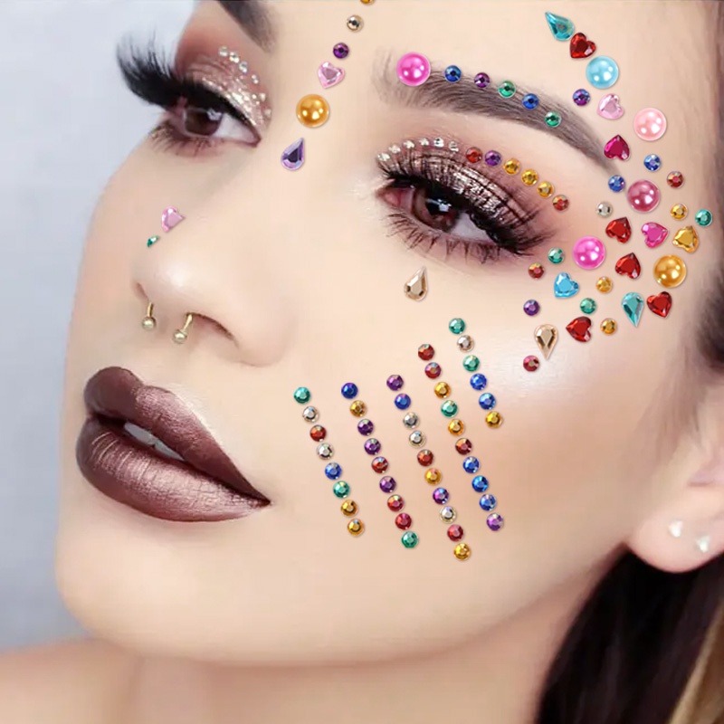 Sticker Đính Đá Nhiều Màu Sắc Trang Trí Tiệc Ngày Lễ