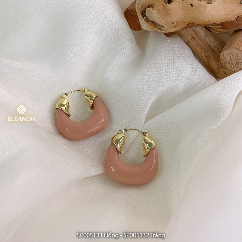 Bông tai nữ Eleanor Accessories thiết kế chữ U viền trơn phụ kiện trang sức 5131