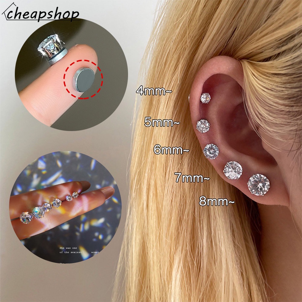 Khuyên tai IF YOU đính ngọc trai giả từ tính thời trang cho nữ