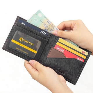 Ví da bò MIN-11 (9.5cm x 11cm) | Anh Tho Leather