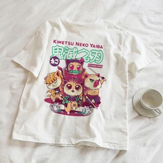 Áo Thun In Hình Anime Kimetsu No Yaiba Anime Diệt Quỷ Unisex Nam Nữ