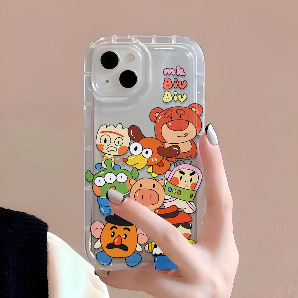 Ốp Điện Thoại Hình Lotso Dễ Thương Cho iphone 14promax 11 13 12 7Plus 6 6s XR X XS Max