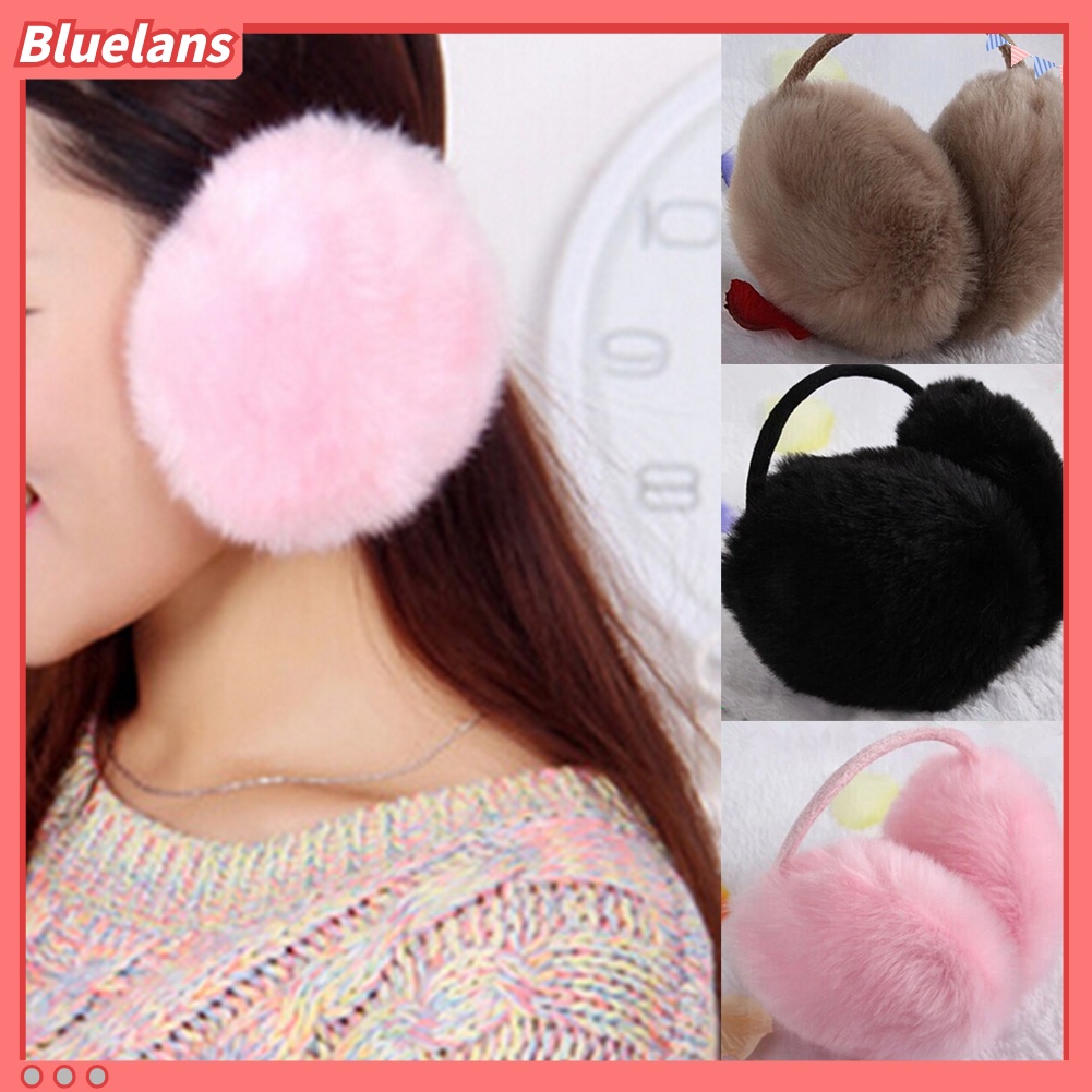 Bông Chụp Tai Phủ Lông Giả Mềm Mại Giữ Ấm Mùa Đông Thời Trang Cho Nữ