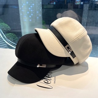 Mũ Beret Vành phối da Hàng đẹp