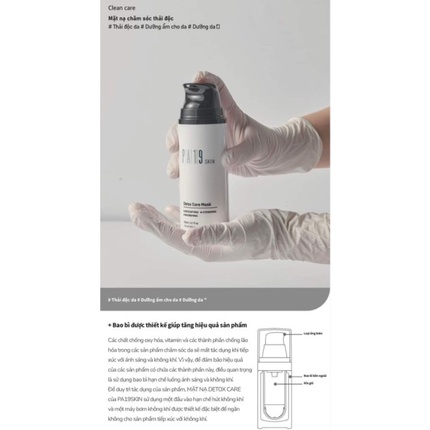 Nạ detox care mask pa19 skin Hàn quốc