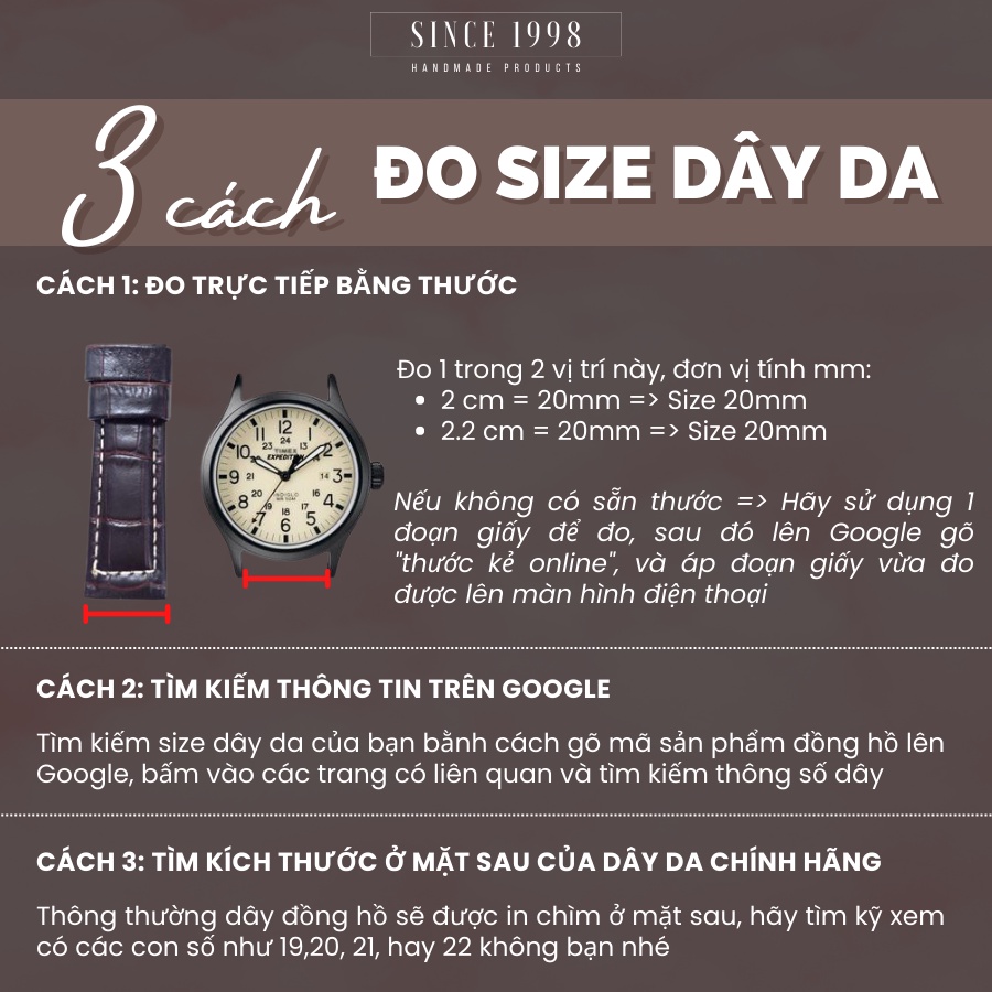 Dây Đồng Hồ Da Bò Nam 19mm 20mm 21mm 22mm 24mm, Da Thật, Handmade, Chống Nước, Chính Hãng, Màu Chuyển Sắc, BH 12 Tháng