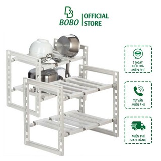 Kệ Gầm Bếp 2 Tầng Để Nồi Niêu Xong Chảo, Kệ Đa Năng Tiện Dụng Tiết Kiệm Không Gian Nhà Bếp