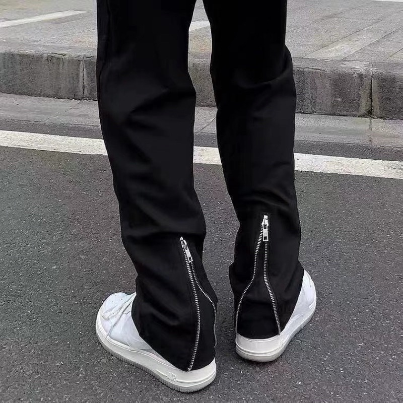 Quần jean có zipper sau ống phong cách streetwear Quixotic