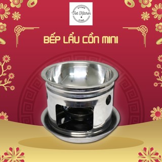 Bếp Cồn Mini VietKitchen Bộ Nồi Lẩu 1 Người Bếp Cồn Inox Dã Ngoại Du Lịch Picnic Ngoài Trời Nấu Lẩu [Tặng Cồn + Kẹp Gắp]