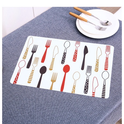 Tấm lót bàn ăn cách nhiệt , thảm trải bàn ăn lót chén đĩa Mẫu Ngẫu Nhiên-K5H8