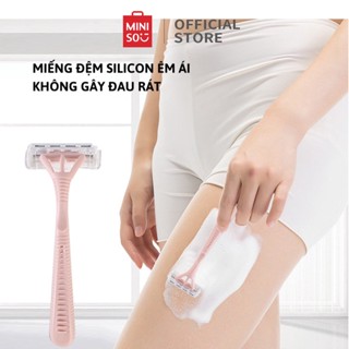 Combo 5 Dao cạo nữ 3 lưỡi Miniso cạo vùng kín bikini tiện gọn chống trượt