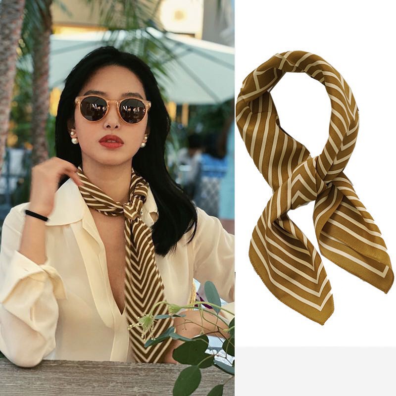 Khăn Quàng Cổ / Khăn Quàng Cổ / Băng Đô Bằng Lụa Mỏng Dáng Dài Thời Trang Xuân Thu Cho Nữ ruiyan HYJP2