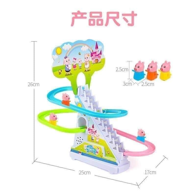 Sale bộ đồ chơi 3 HEO PEPPA LEO CẦU THANG tặng kèm pin