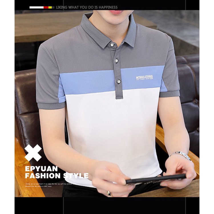 Áo thun polo nam có cổ tay ngắn mẫu đẹp 2023 in chữ STUDIO chất thun cotton 4c thoải mái thoáng mát